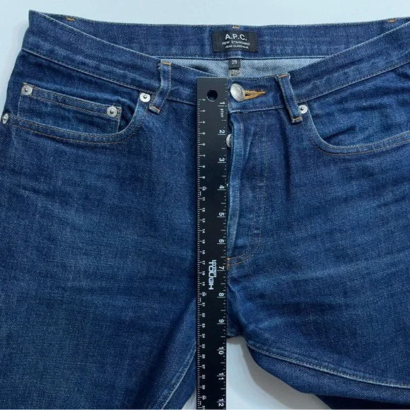 A.P.C. Red Line Selvedge Jeans Mens 29 Blue Denim Button Fly Japan 29” Inseam - Picture 11 of 16